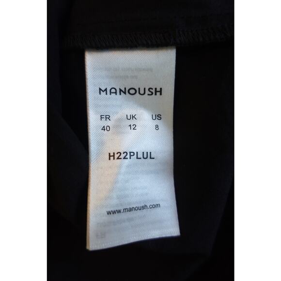 Manoush Dress Womens 8 Black Lace Polka Dot Maxi Long Sleeve Stretch Tulle Goth - Picture 10 of 12